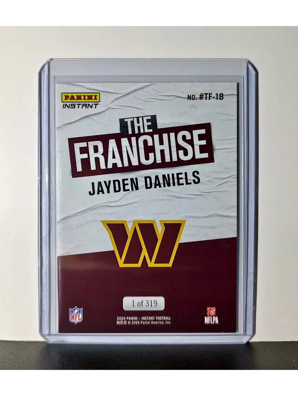 Jayden Daniels Rookie Panini NFL Football Cards Set of 5 with Acrylic Display